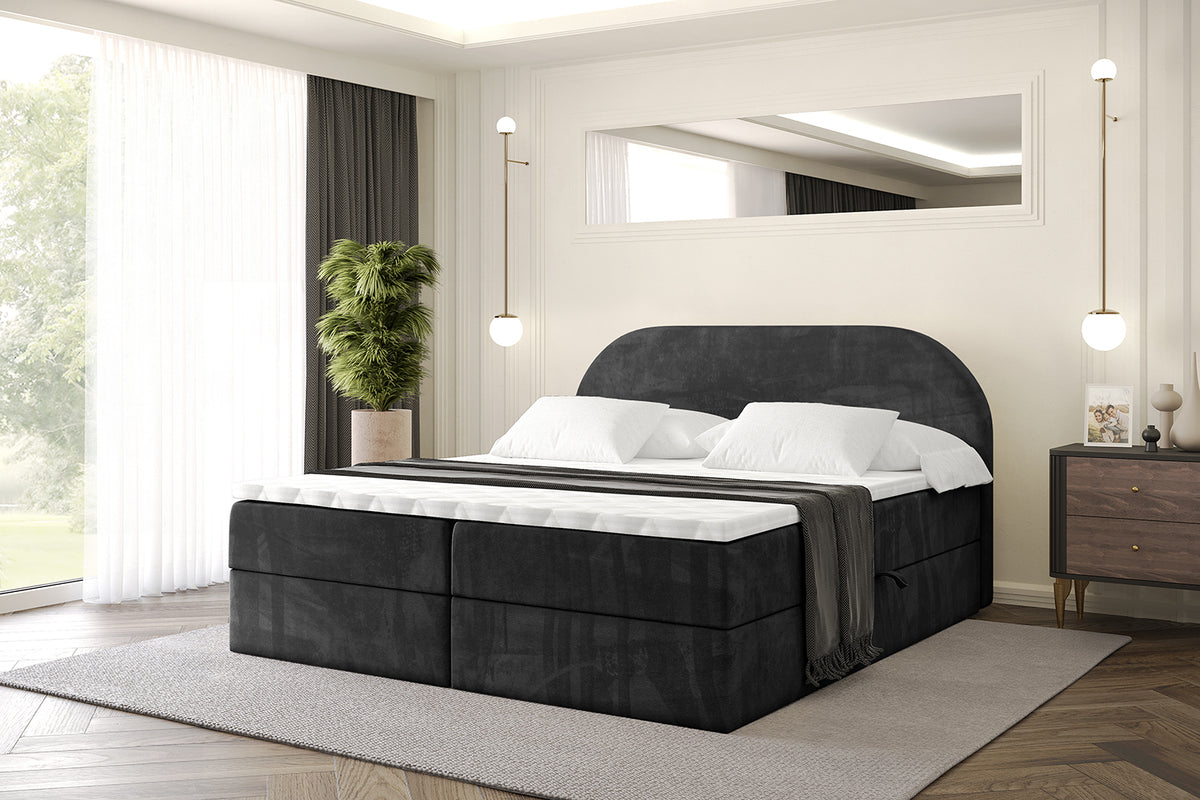 Łóżko boxspring NOX welur