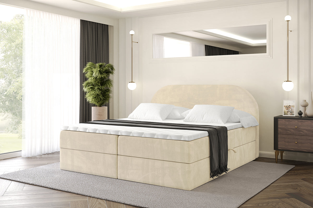 Łóżko boxspring NOX welur