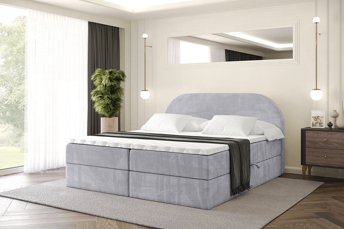 Łóżko boxspring NOX welur