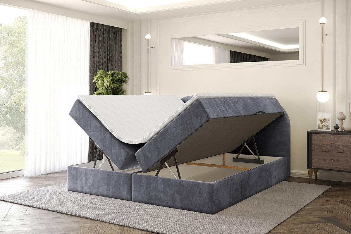 Łóżko boxspring NOX welur
