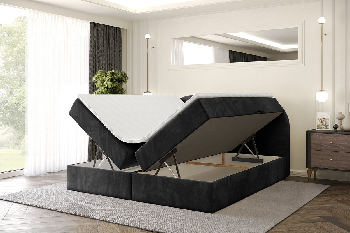 Łóżko boxspring NOX welur