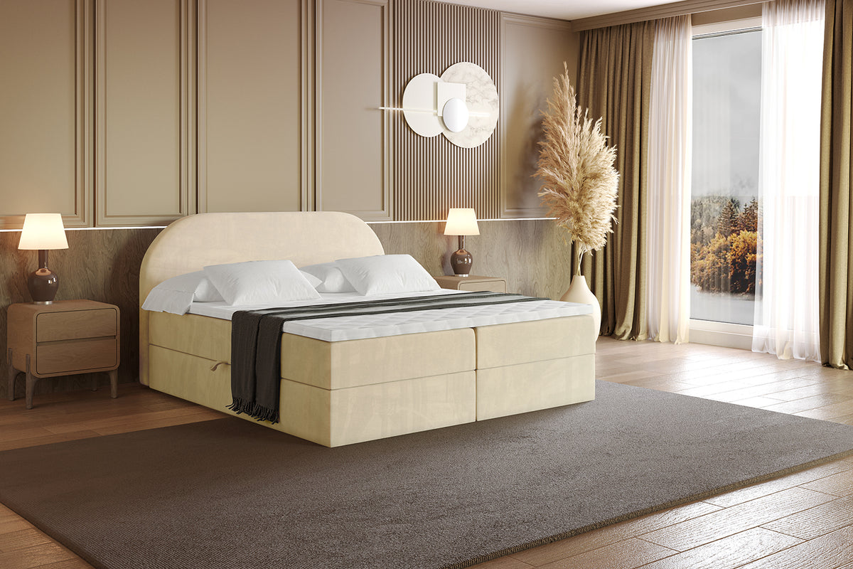 Łóżko boxspring NOX welur