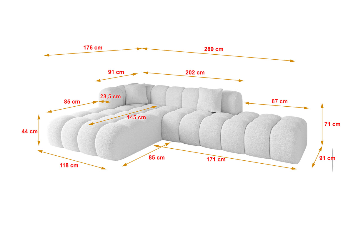 Ecksofa OLEA-L2 Bouclé
