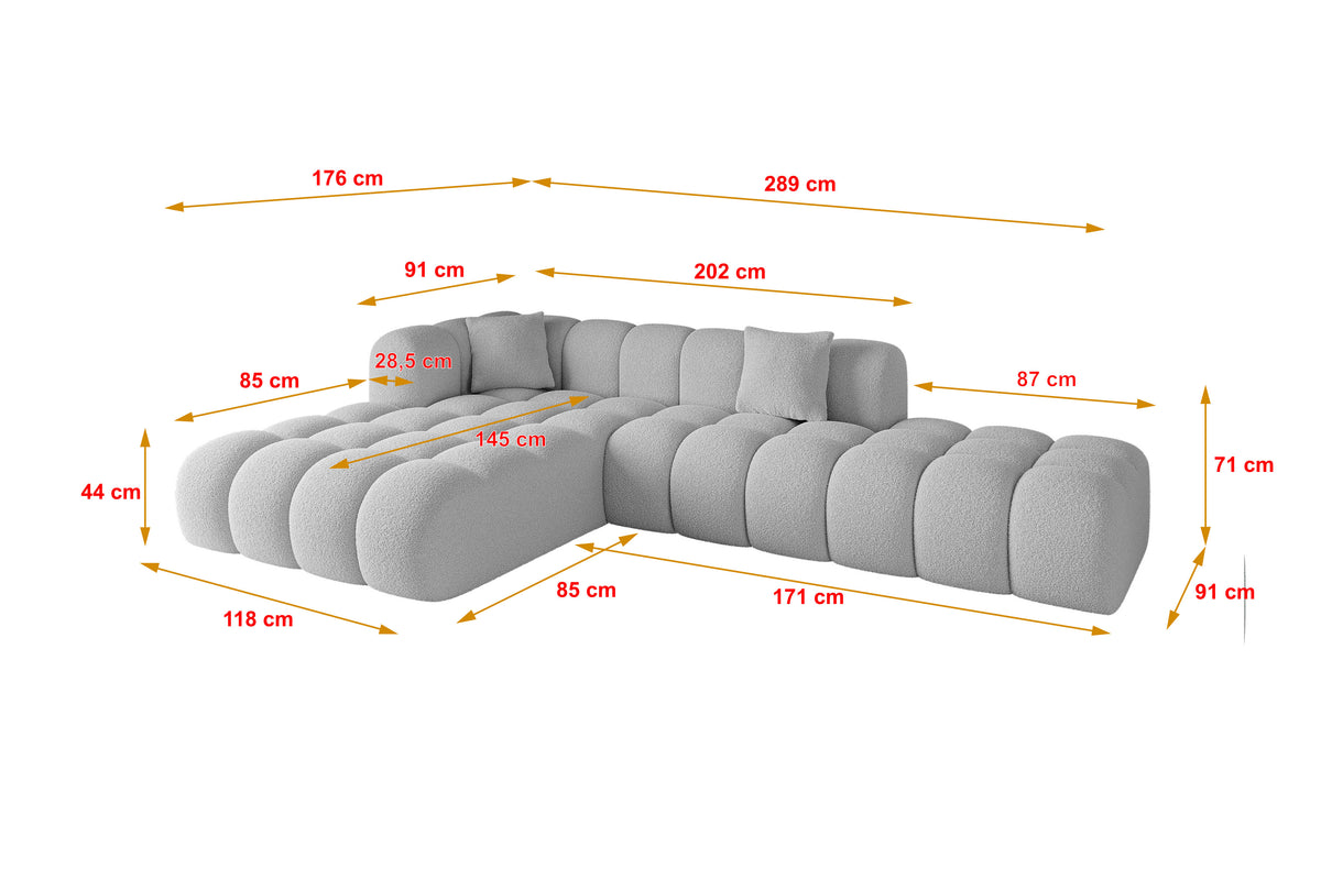 Ecksofa OLEA-L2 Bouclé
