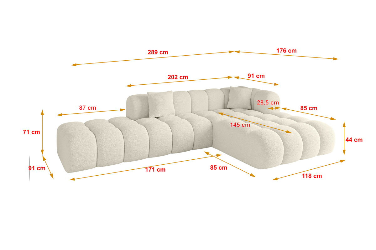 Ecksofa OLEA-L2 Bouclé