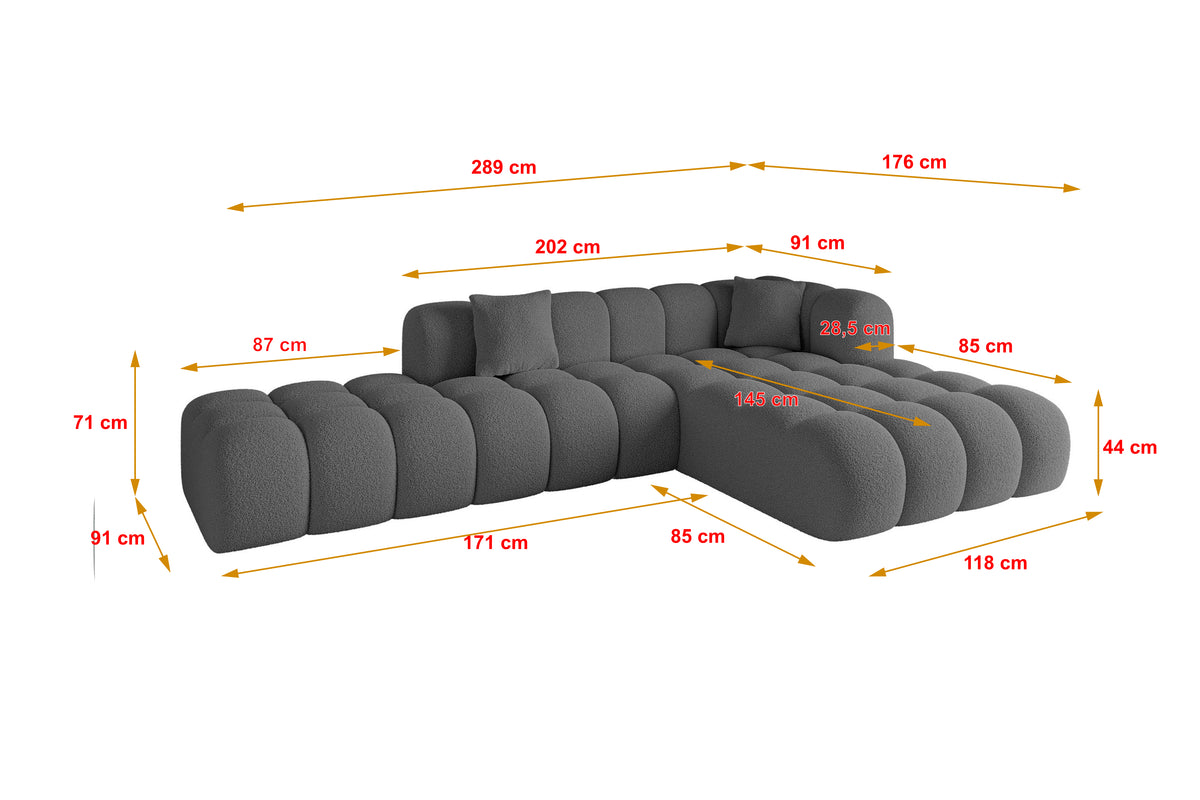 Ecksofa OLEA-L2 Bouclé