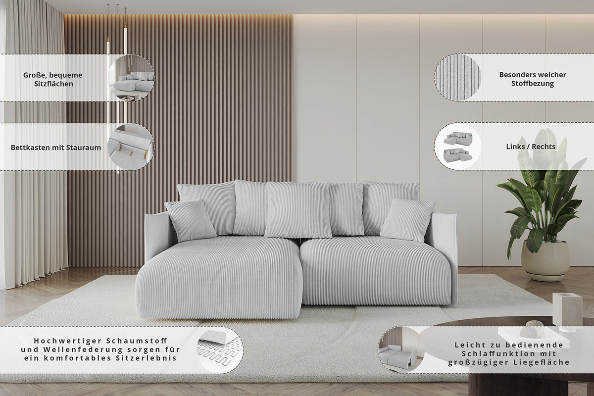 Ecksofa ONESK-L Samt