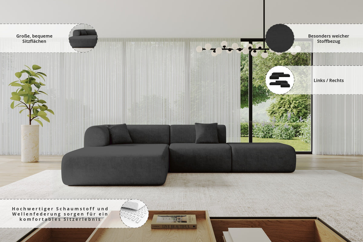 Ecksofa OVLY-L Samt