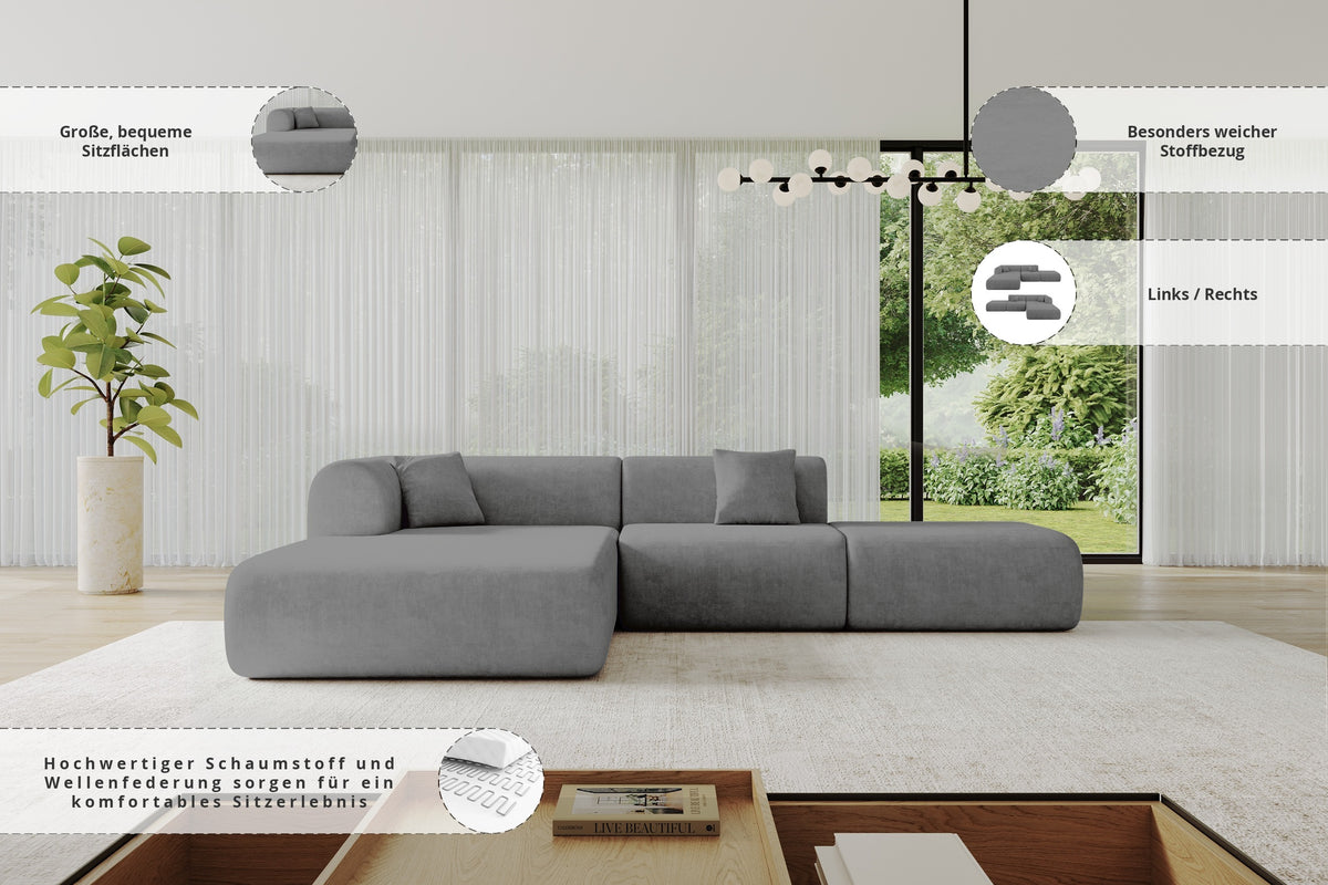 Ecksofa OVLY-L Samt