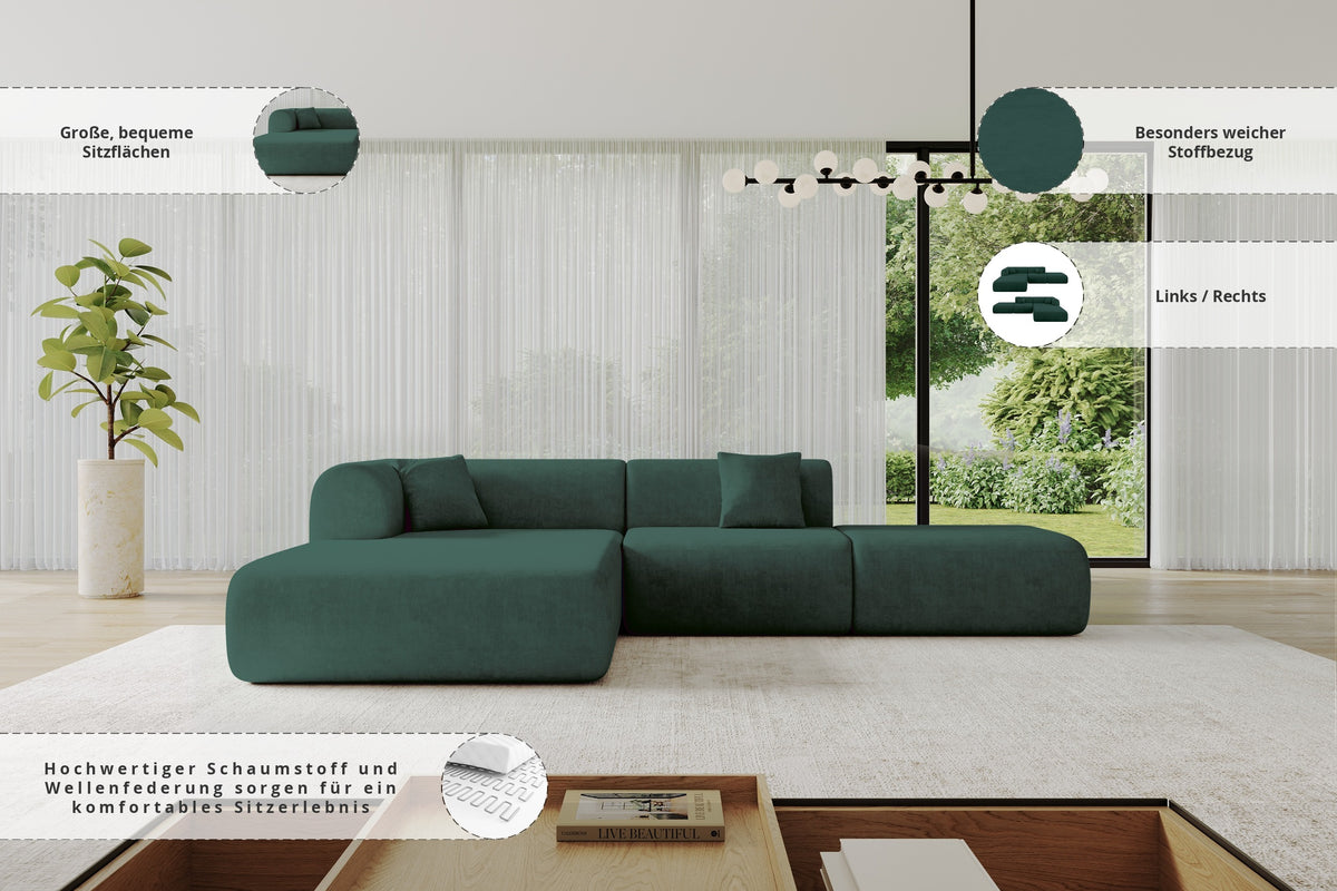 Ecksofa OVLY-L Samt