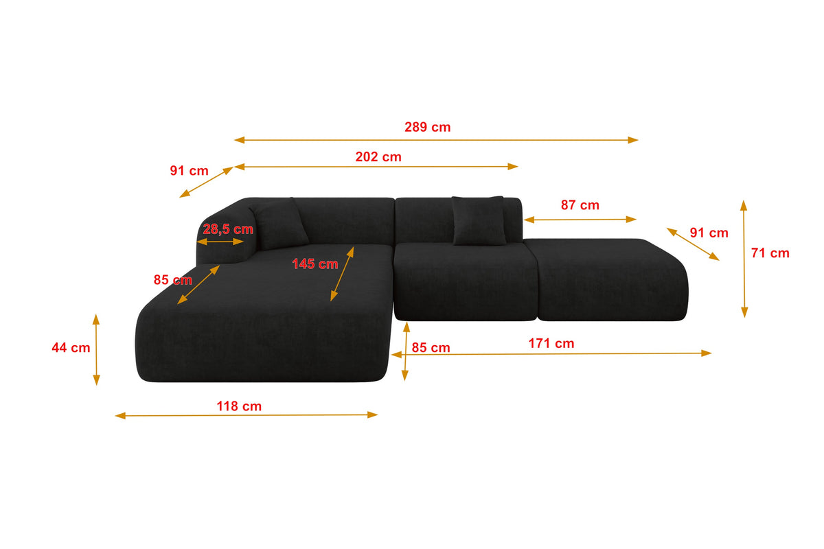 Ecksofa OVLY-L Samt