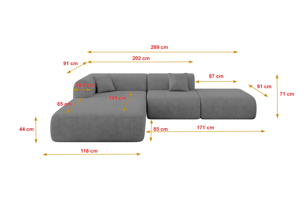Ecksofa OVLY-L Samt