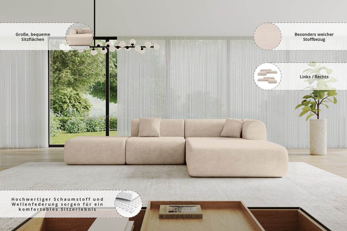 Ecksofa OVLY-L Samt