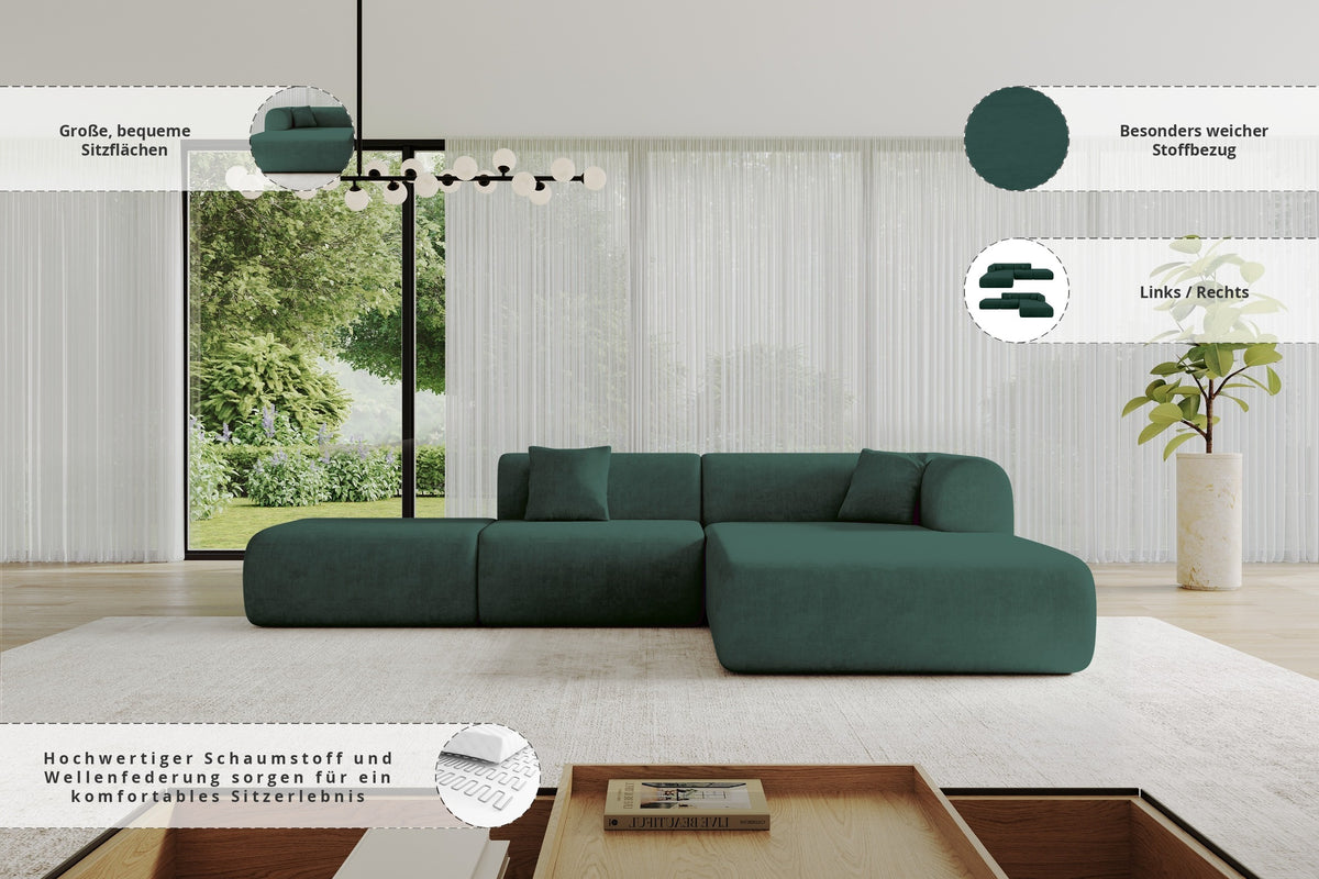 Ecksofa OVLY-L Samt