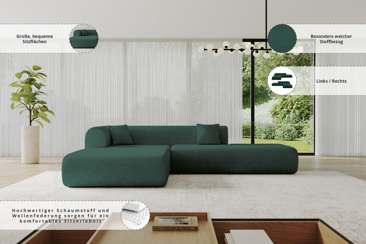 Ecksofa OVLY-L Samt