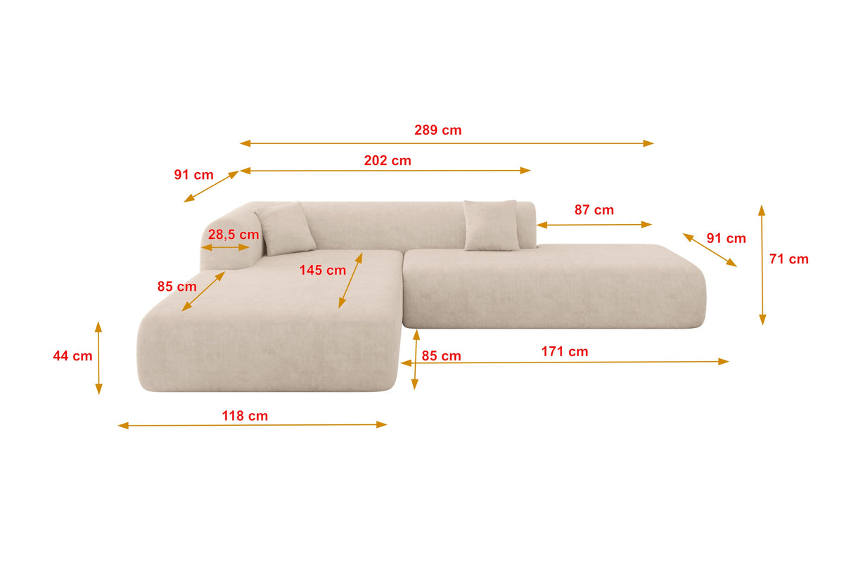 Ecksofa OVLY-L Samt