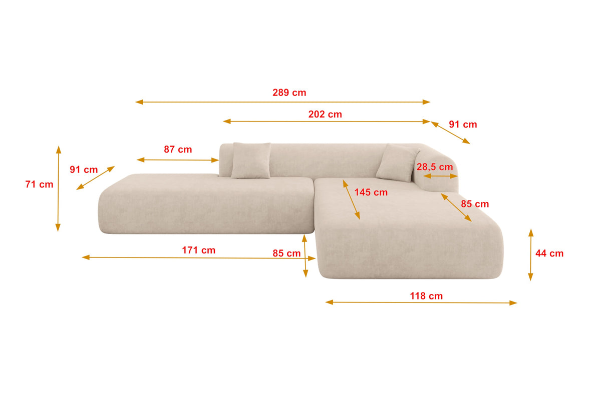 Ecksofa OVLY-L Samt