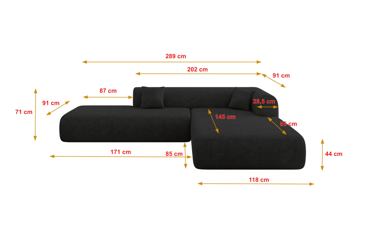 Ecksofa OVLY-L Samt