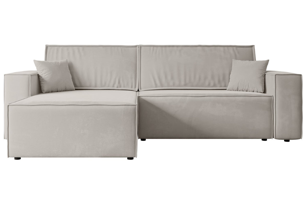 Ecksofa CELTIC-XL Samt, Hellbraun - Paros 02 / Universell / Mit Schlaffunktion
