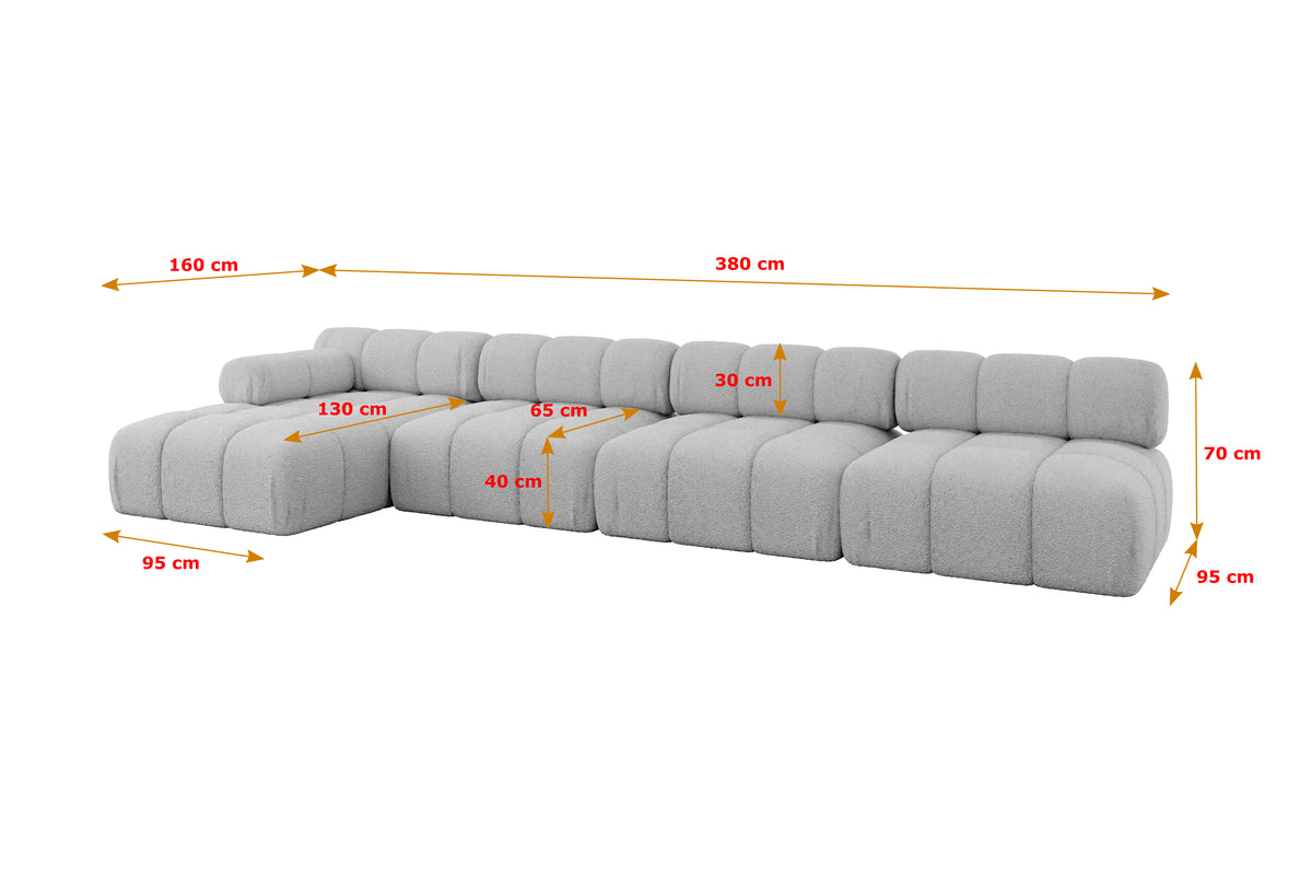 Ecksofa RAZON-L3 Bouclé
