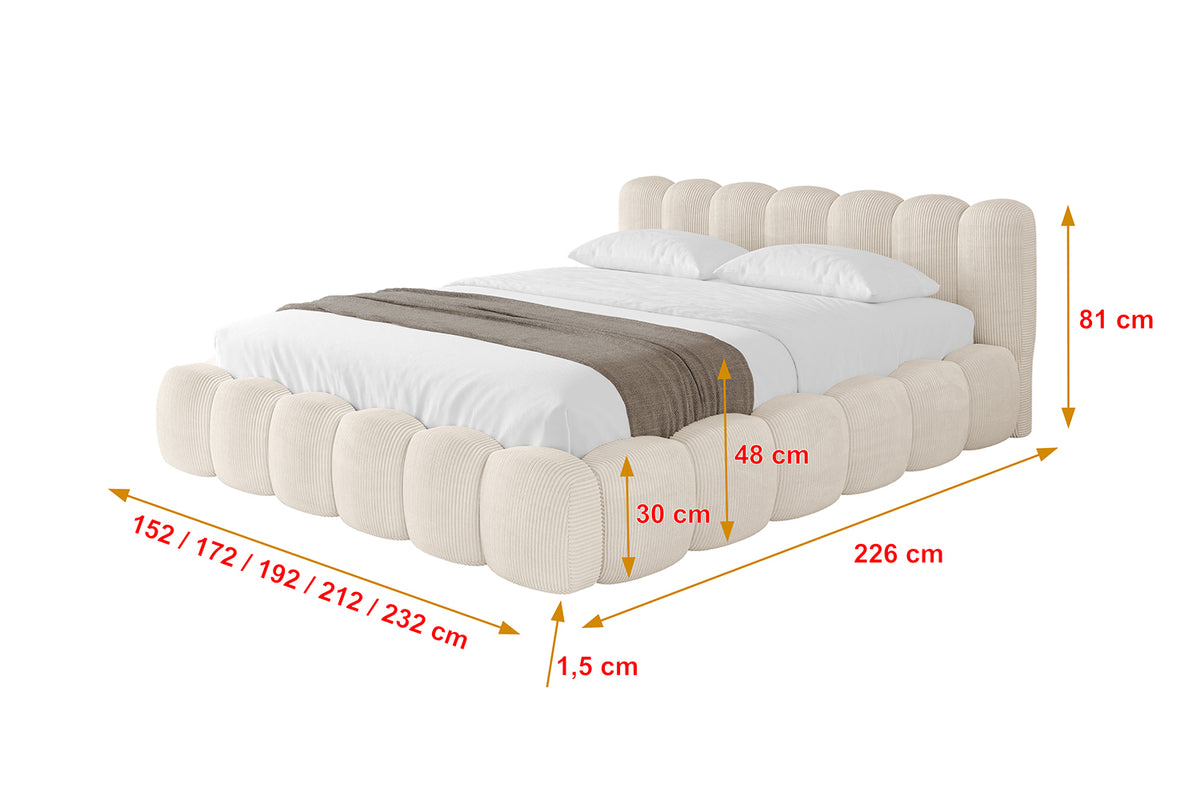 Łóżko tapicerowane SENA-v1 sztruks