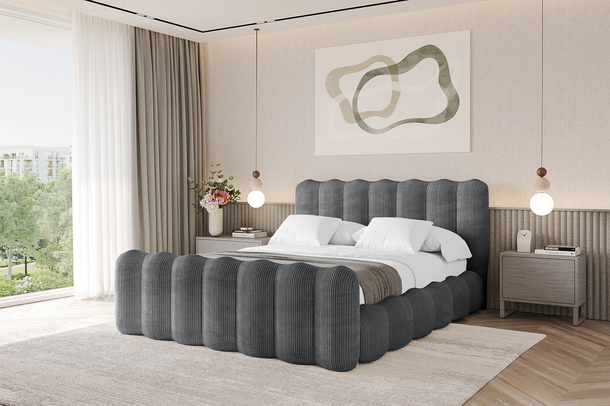 Łóżko tapicerowane SORA-Z sztruks