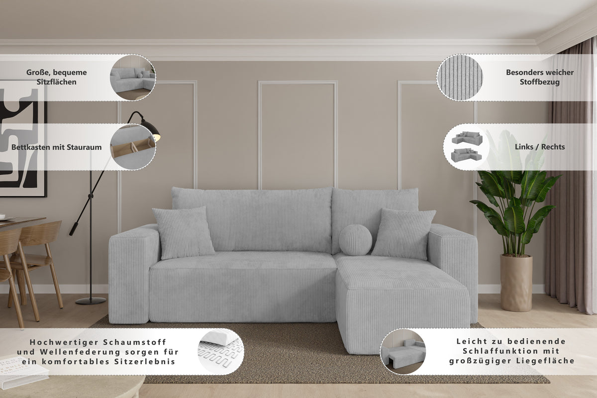 Ecksofa SENO-L Bouclé