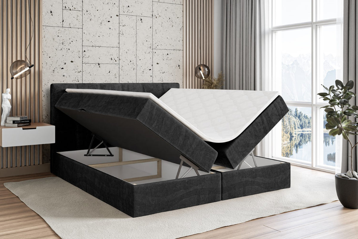 Łóżko boxspring MARCE welur