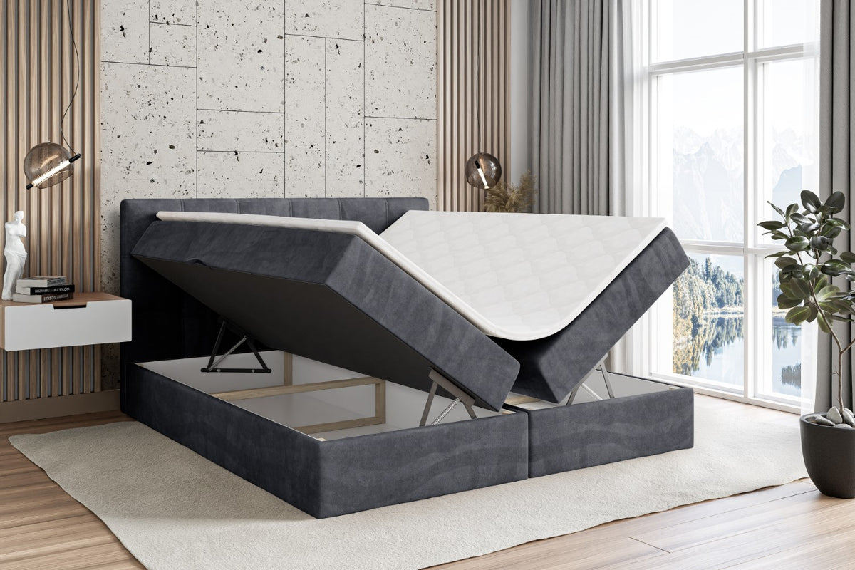 Łóżko boxspring MARCE welur
