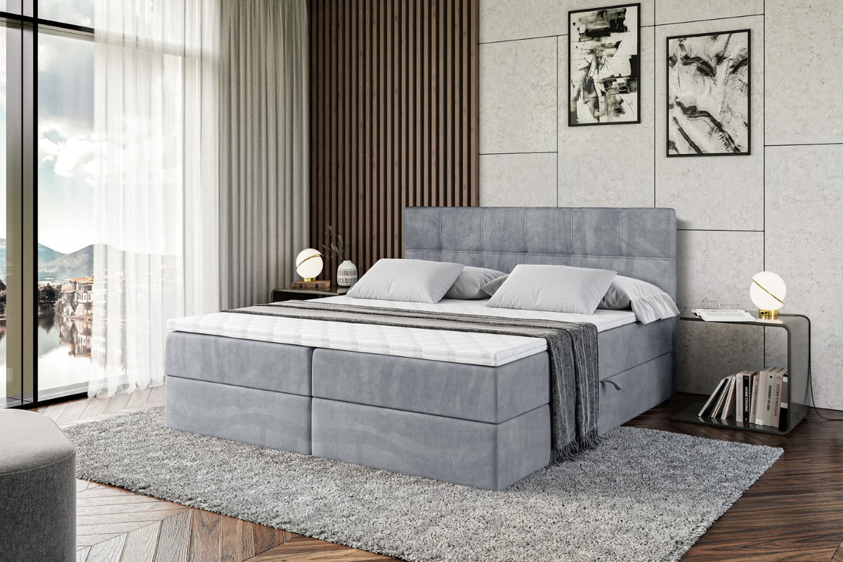 Łóżko boxspring MARCE welur