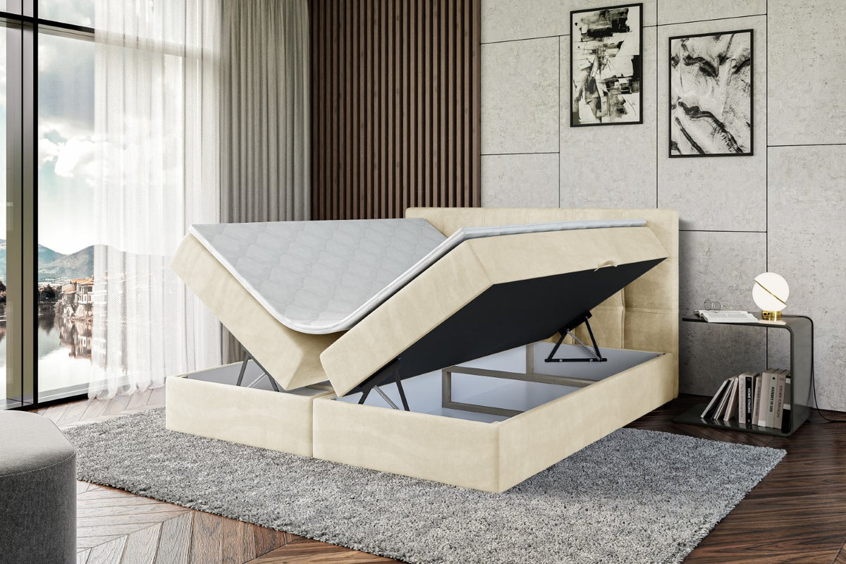 Łóżko boxspring MARCE welur