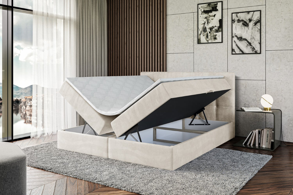 Łóżko boxspring MARCE welur
