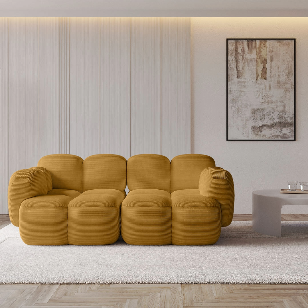 Sofa Miko-S1 Senfgelb - Poso 42