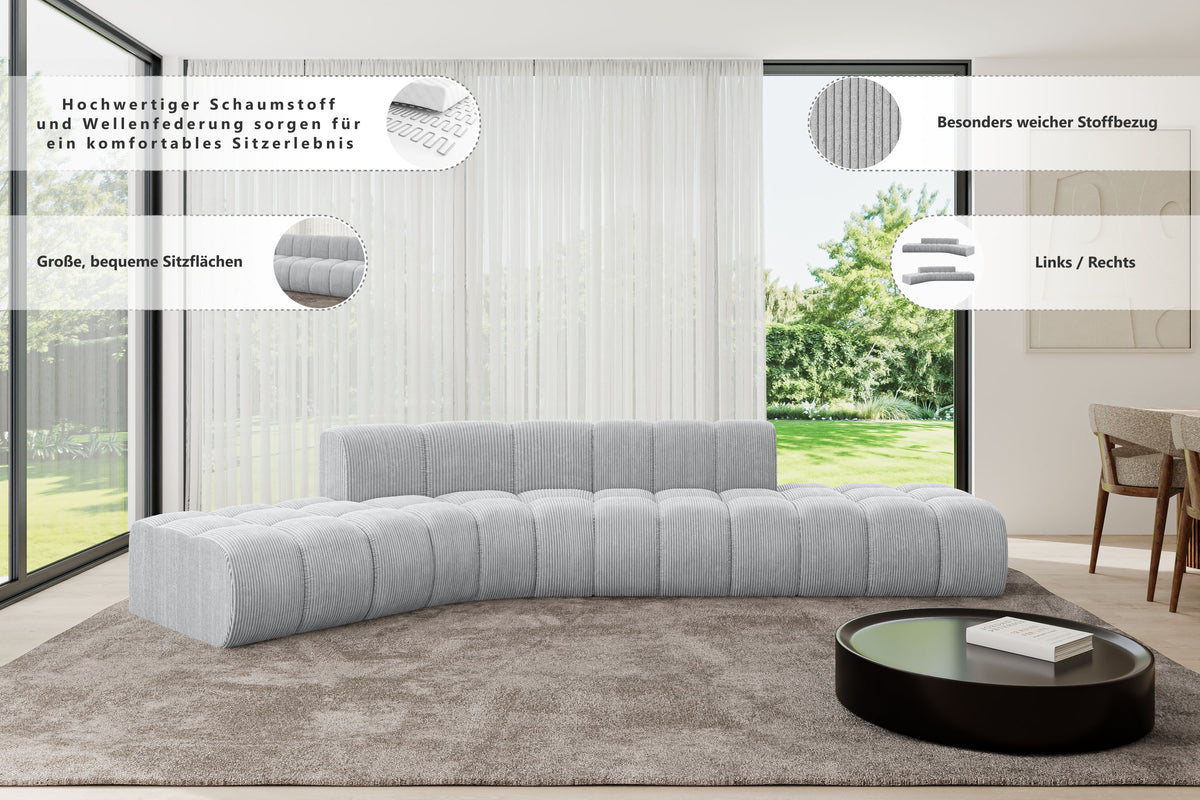 Ecksofa SOLVEN-L1 Bouclé