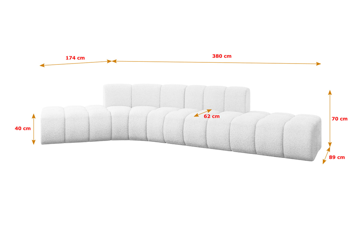 Ecksofa SOLVEN-L1 Bouclé