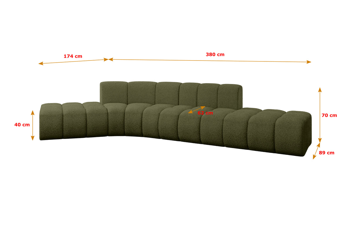 Ecksofa SOLVEN-L1 Bouclé