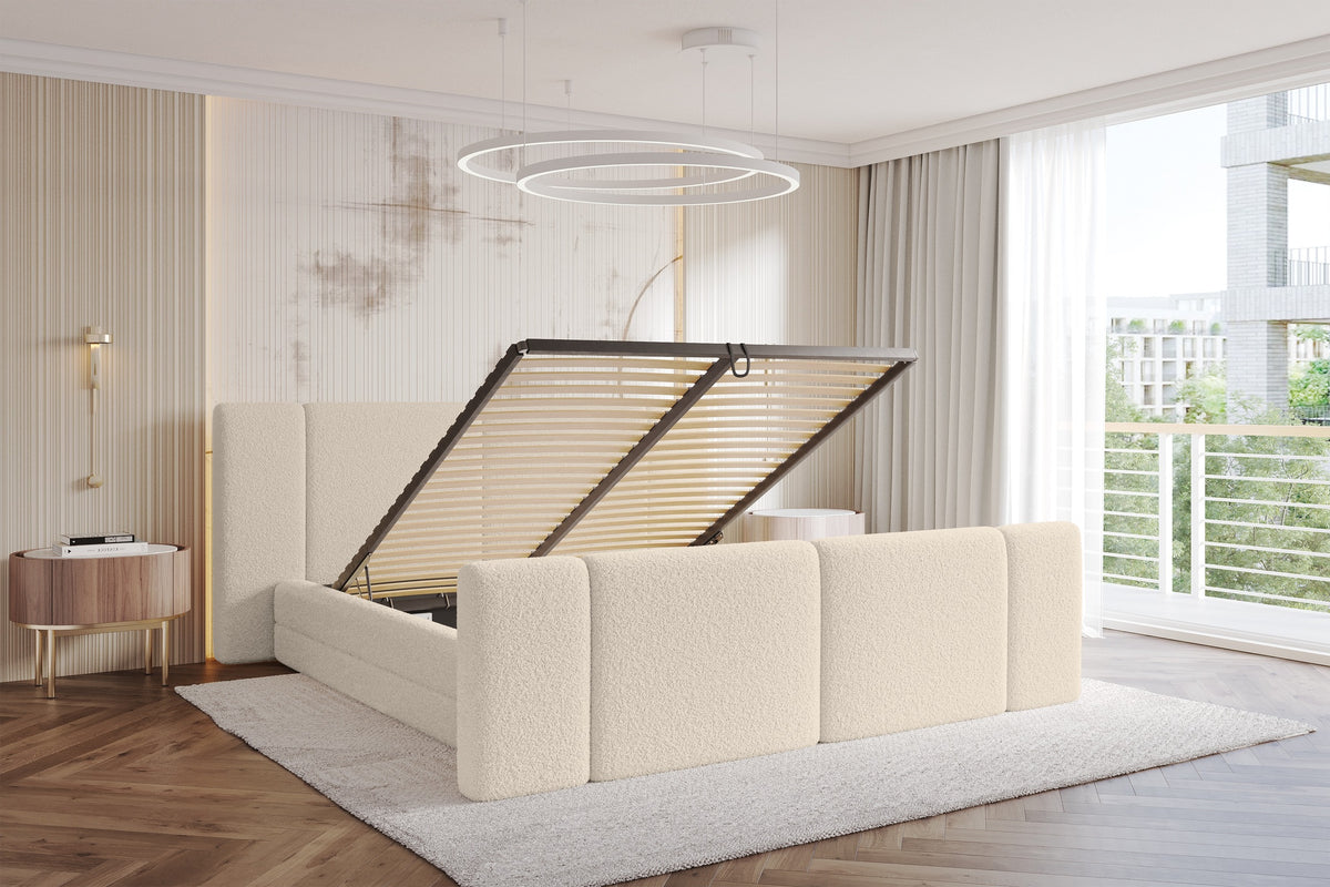 Łóżko tapicerowane TEVO-Z Bouclé