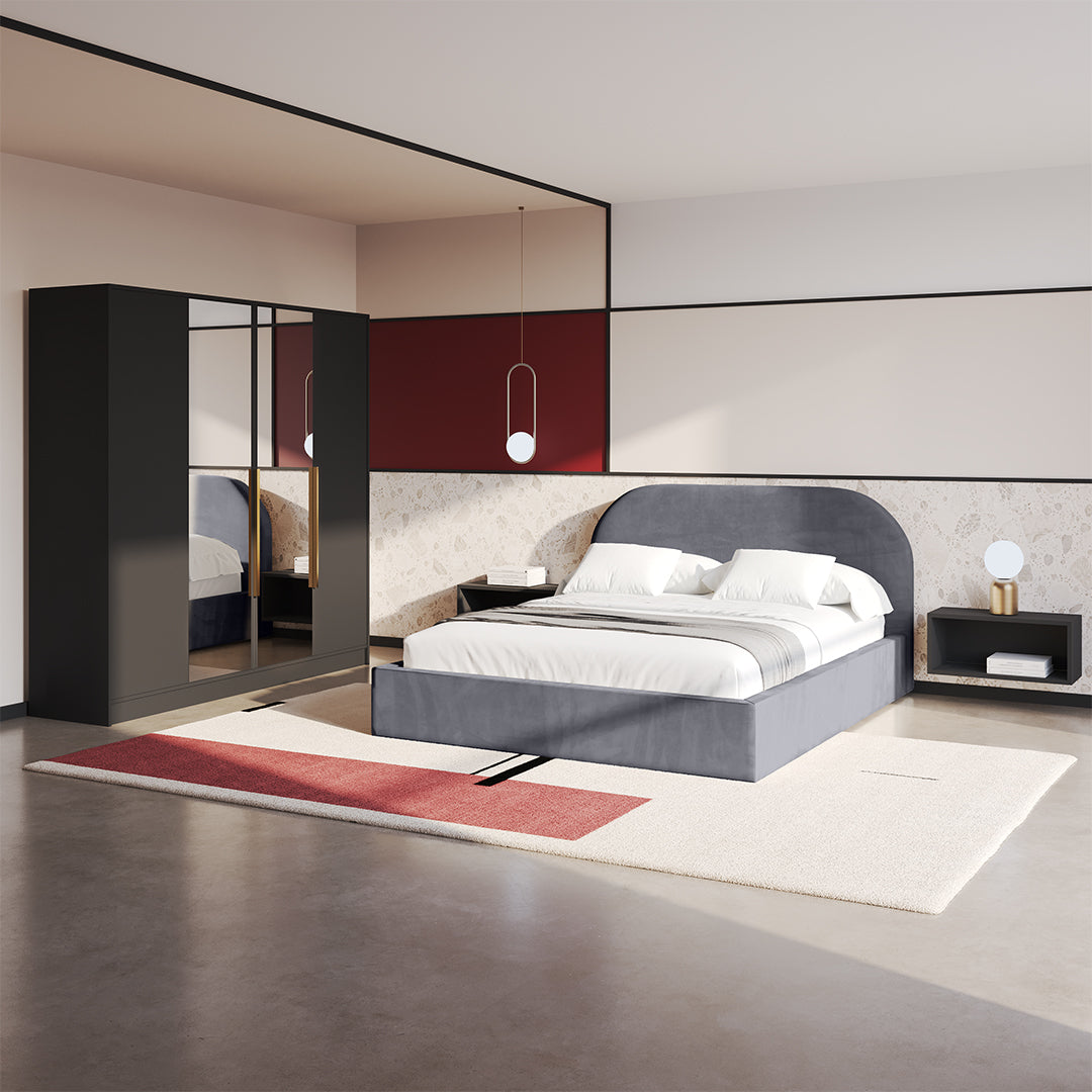 Polsterbett TIVON und Schrank LESE