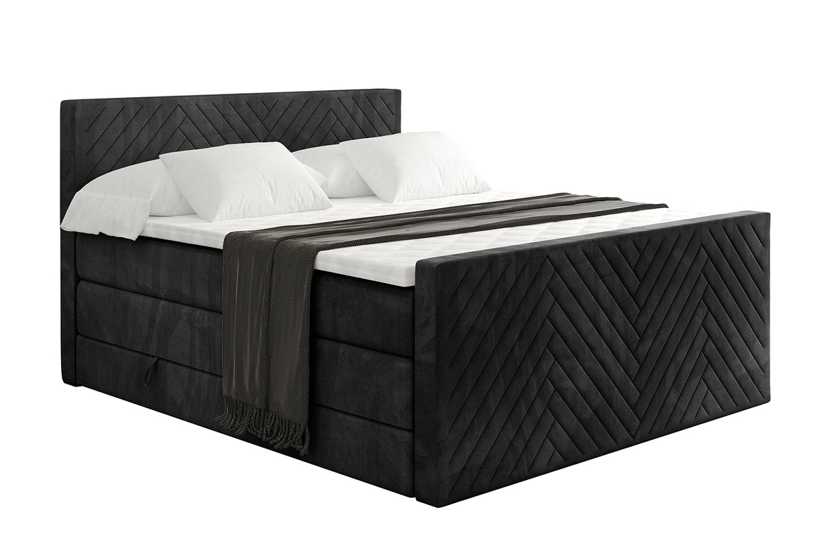 Boxspringbett VEXA-Z KING Samt