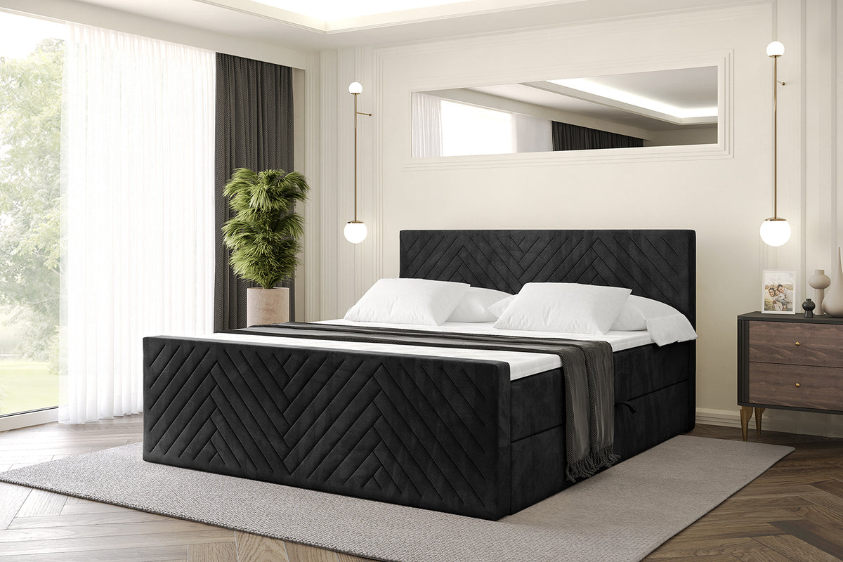 Łóżko boxspring VEXA-Z welur