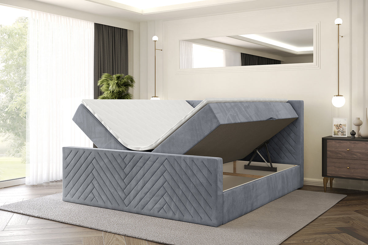 Łóżko boxspring VEXA-Z welur
