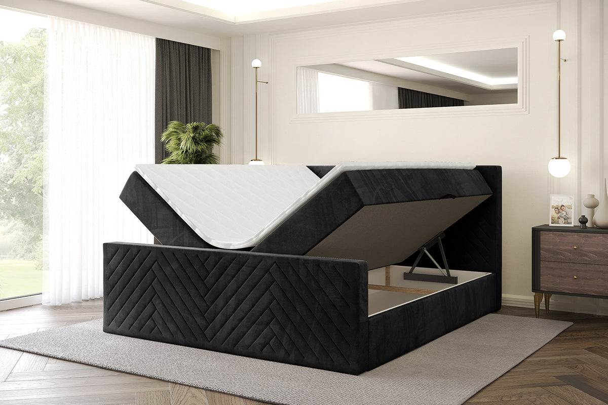 Łóżko boxspring VEXA-Z welur