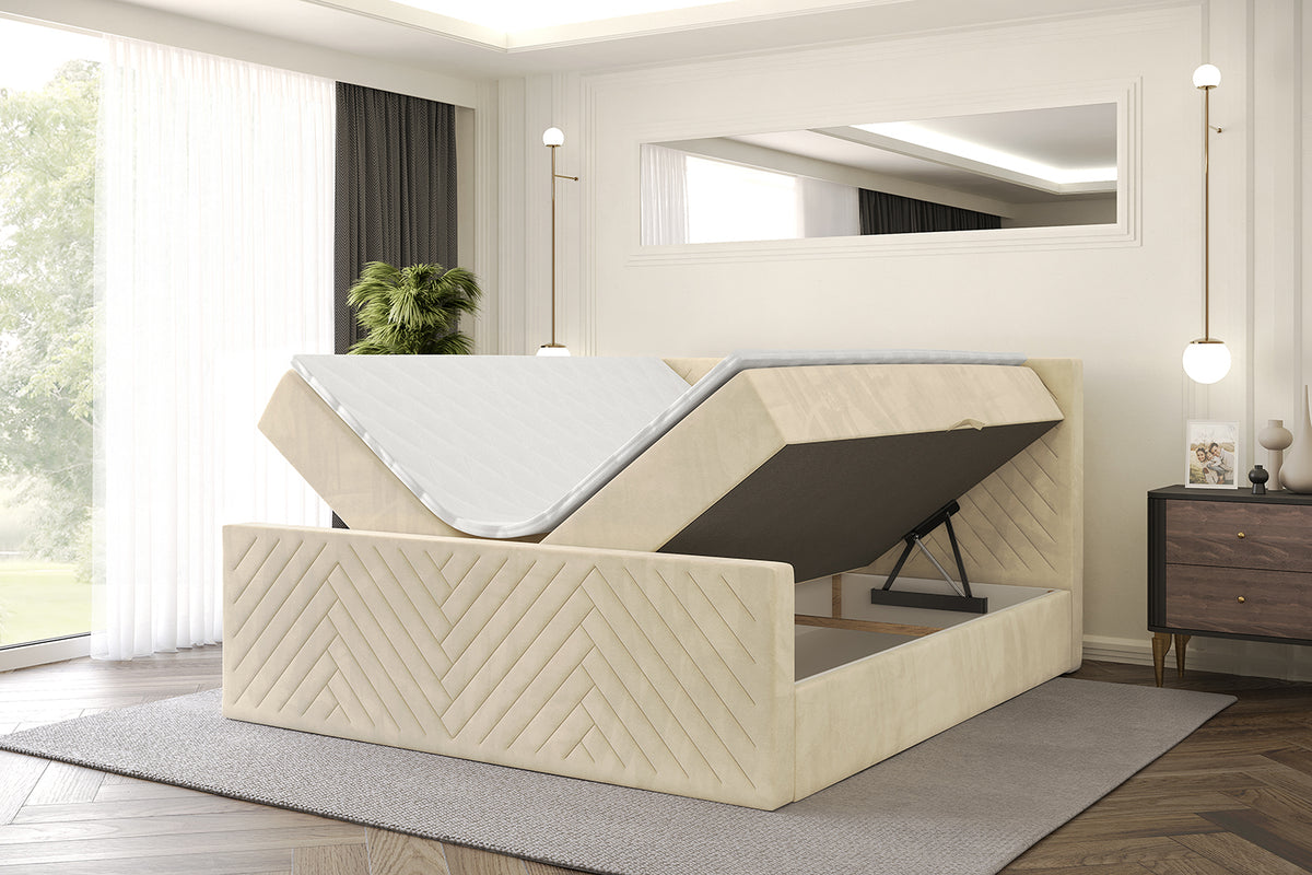 Łóżko boxspring VEXA-Z welur