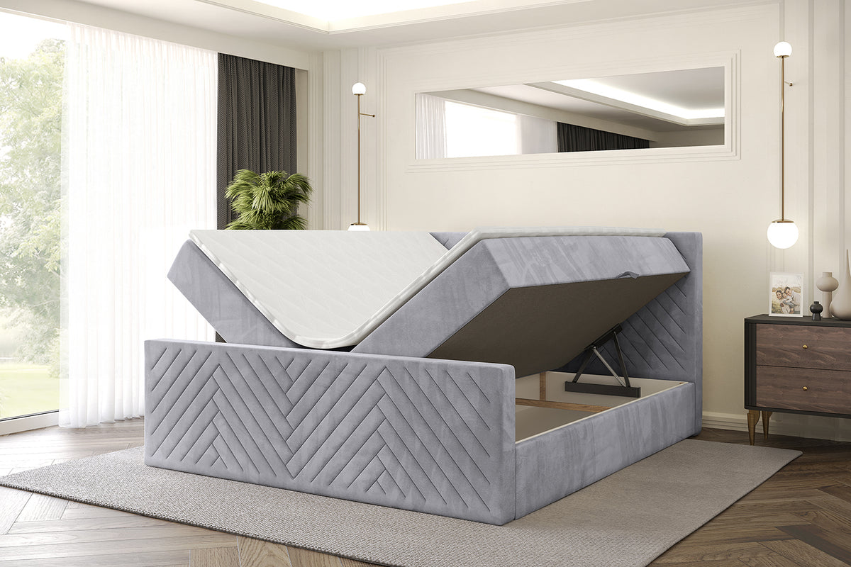 Łóżko boxspring VEXA-Z welur