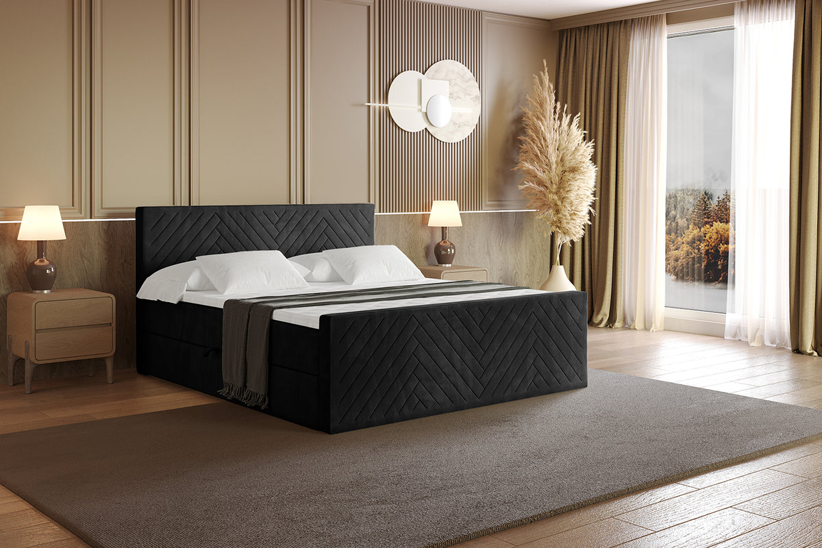 Łóżko boxspring VEXA-Z welur