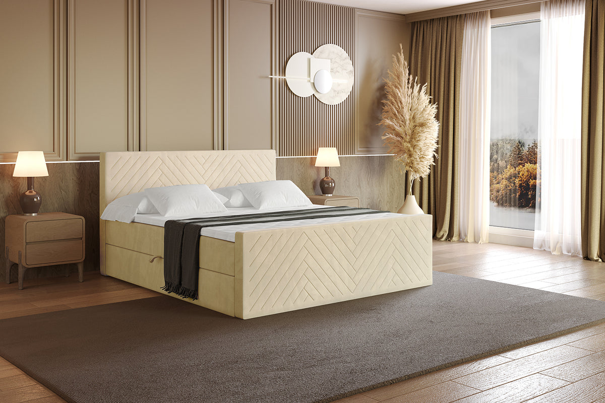 Łóżko boxspring VEXA-Z welur