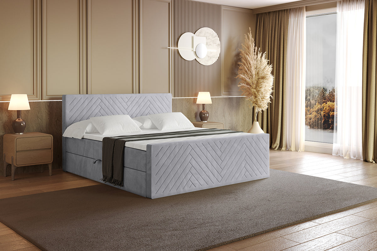 Łóżko boxspring VEXA-Z welur