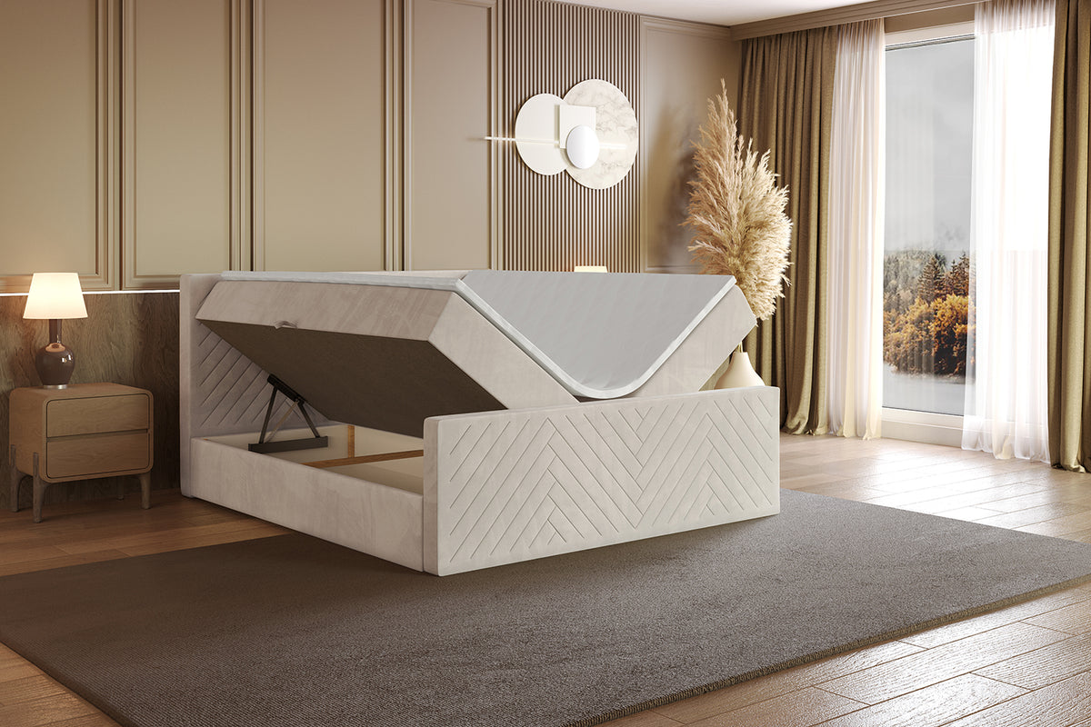 Łóżko boxspring VEXA-Z welur