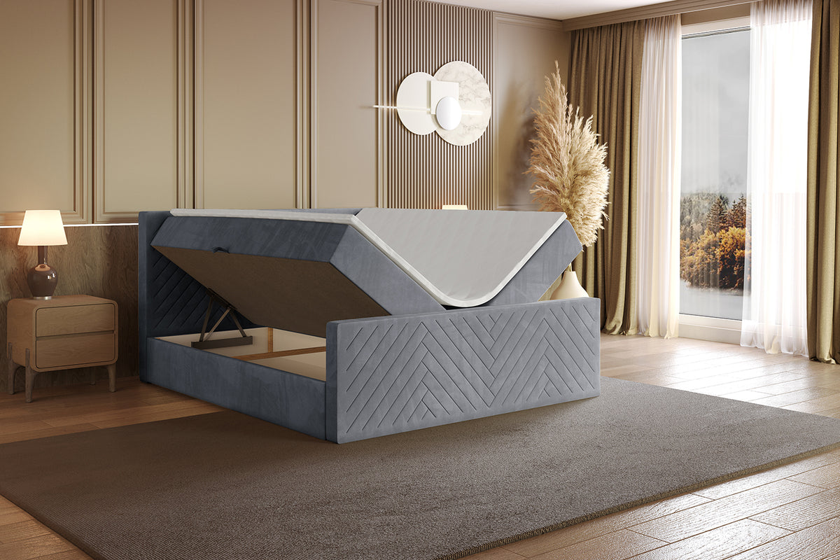 Łóżko boxspring VEXA-Z welur