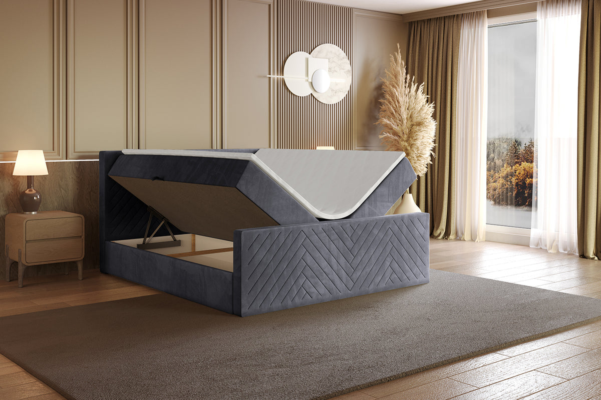 Łóżko boxspring VEXA-Z welur